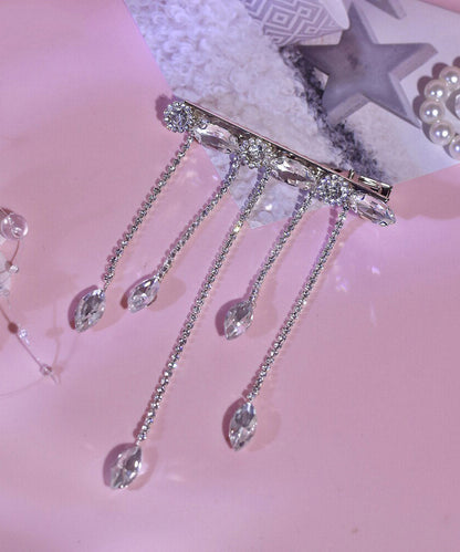 DIY Silk Alloy Zircon Tassel Hairpin