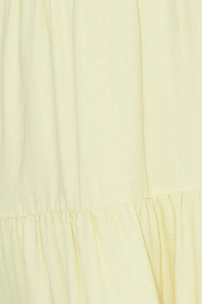 Summertime Heat Puff Sleeve Maxi Dress Yellow