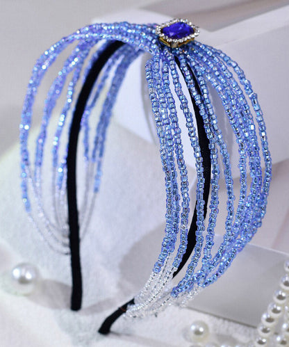 Elegant Blue Weave Crystal HairPiece