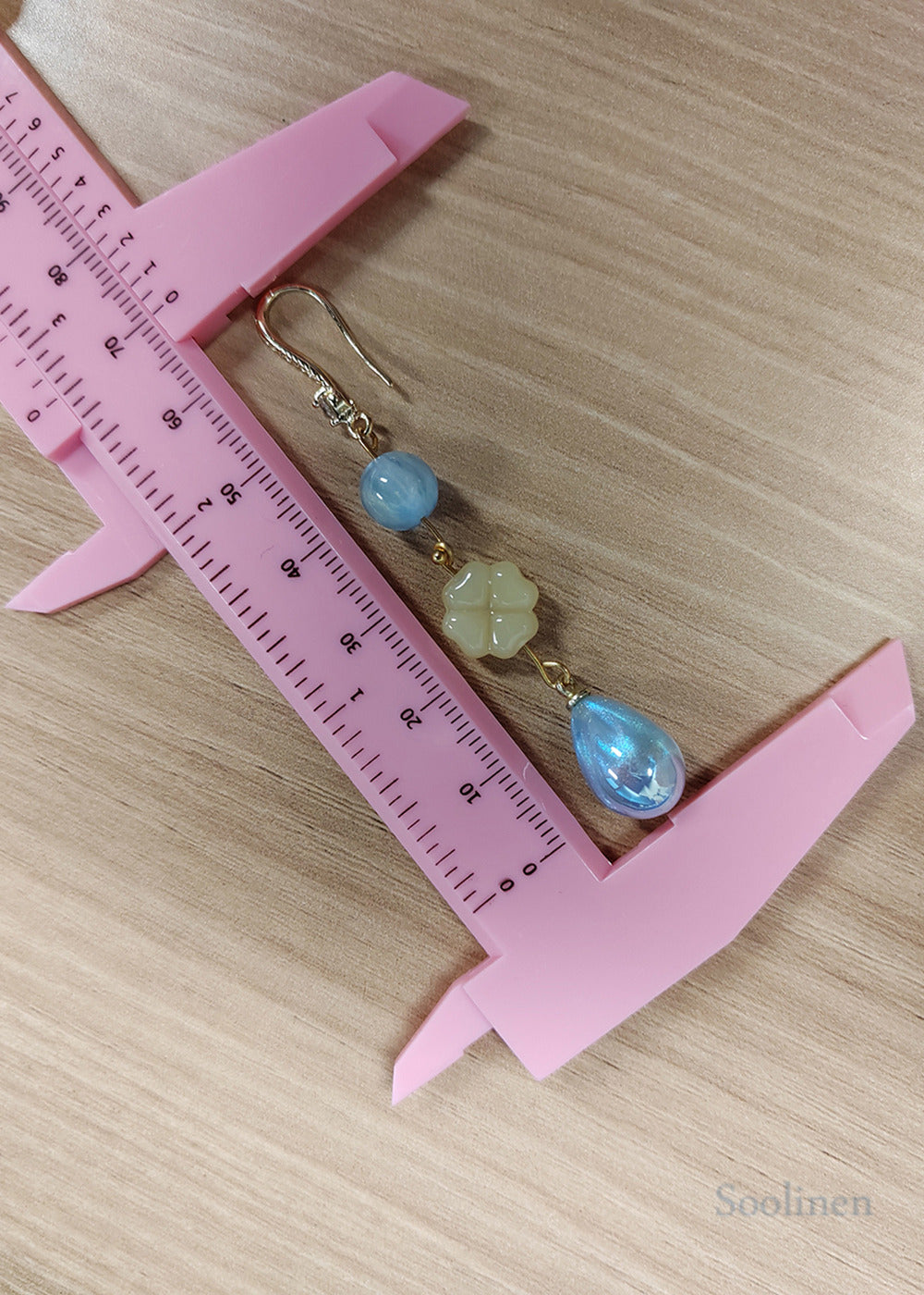 Elegant Light Blue Water Droplet Fine Jade Drop Earrings