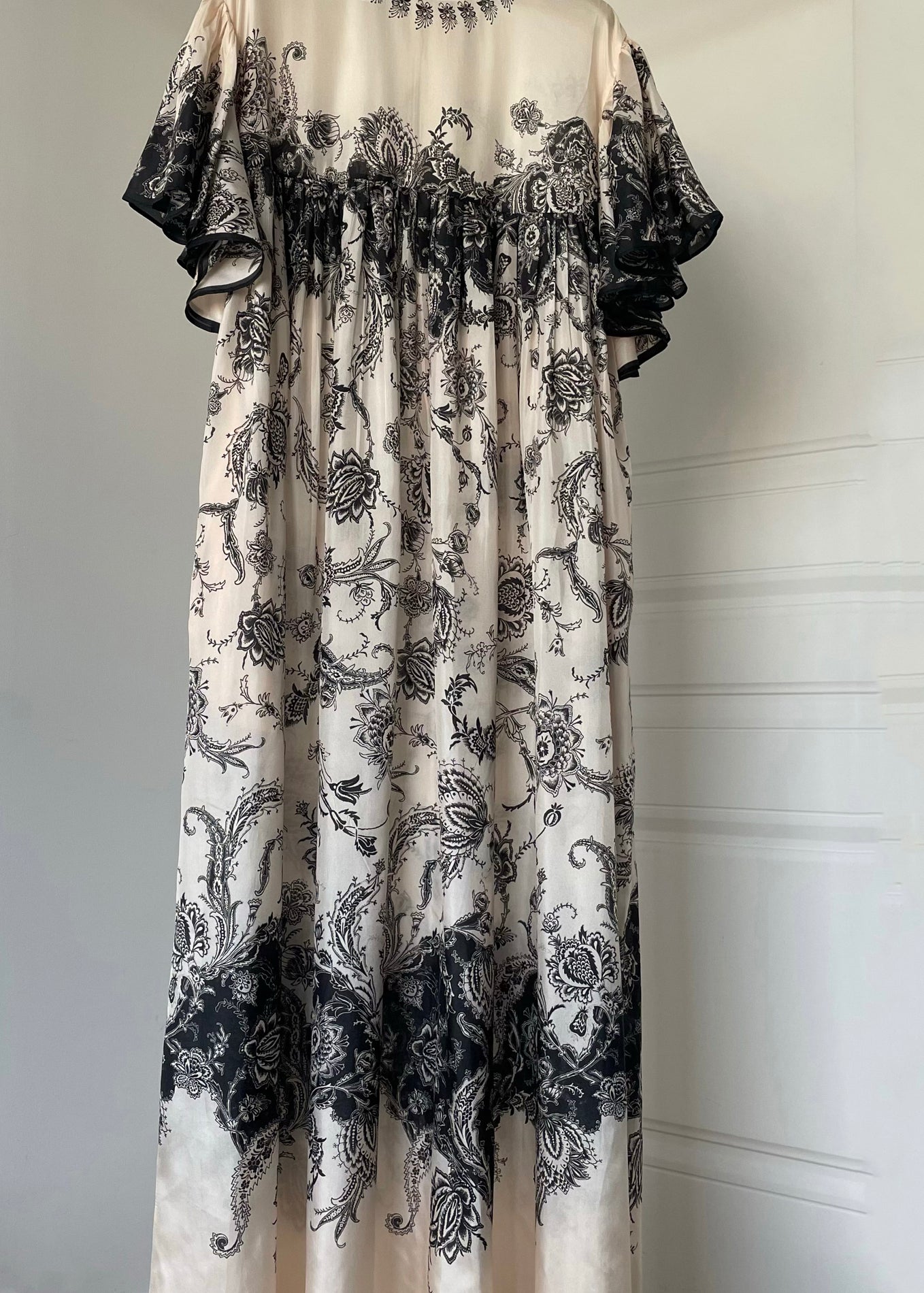 Elegant O Neck Print Cotton Long Dresses Summer
