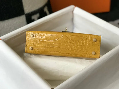 Hermes Handle Bag 19cm Yellow