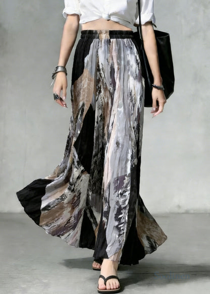 Fashion Black Oversized Exra Large Hem Cotton Skirt Spring