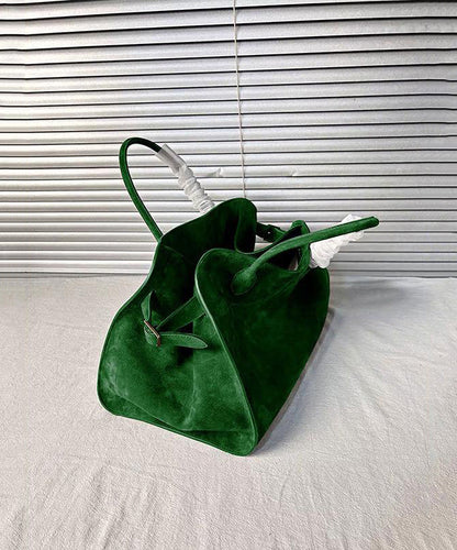 Fashion Yellow Large Capacity Suede Tote Handbag