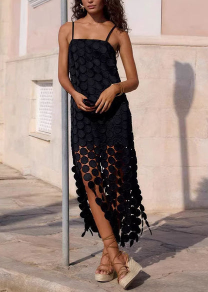 Fashion Red Hollow Out Spaghetti Strap Dress Summer