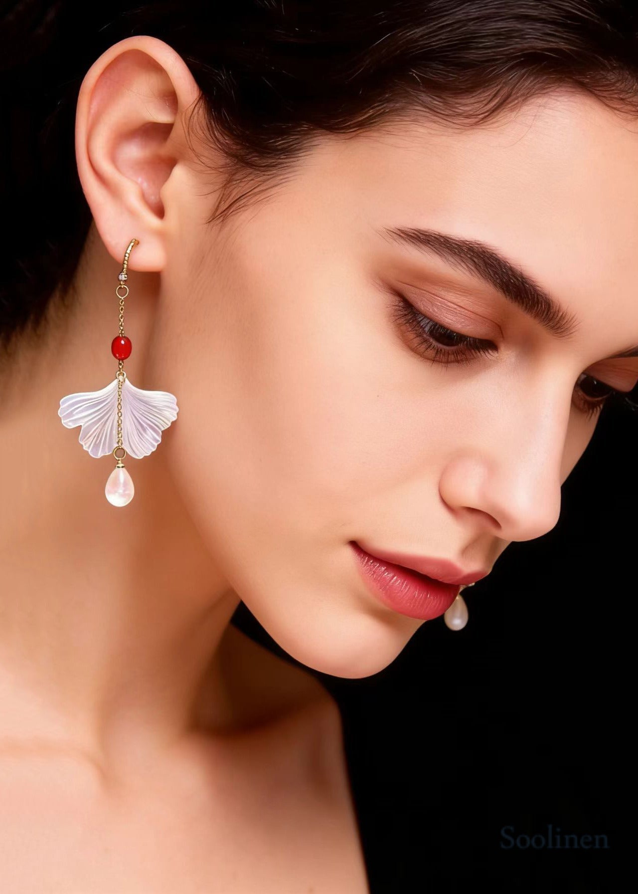 Fashion Shell Water Droplet Acrylic Drop Earrings