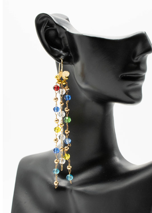 Fashion Tasseled Butterfly Acrylic Drop Earrings