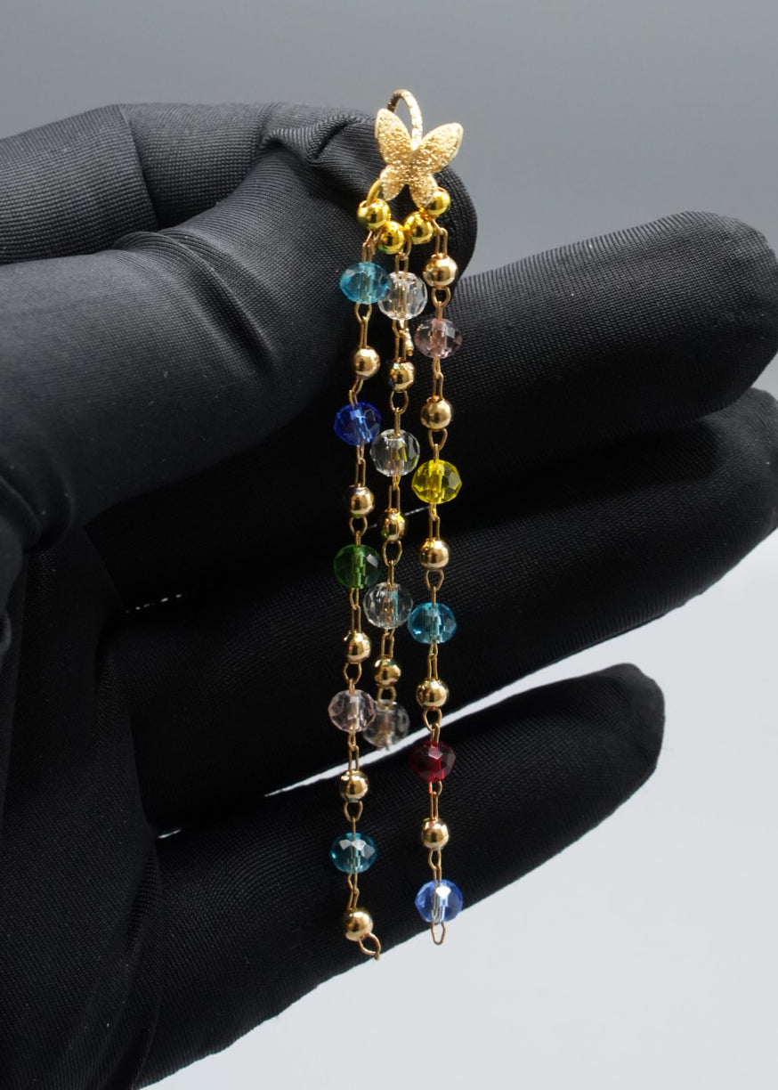 Fashion Tasseled Butterfly Acrylic Drop Earrings