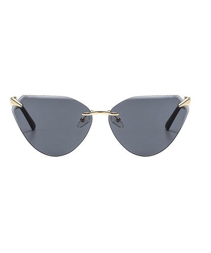 Fashionable Elegant Black Metal Leg Sunglasses