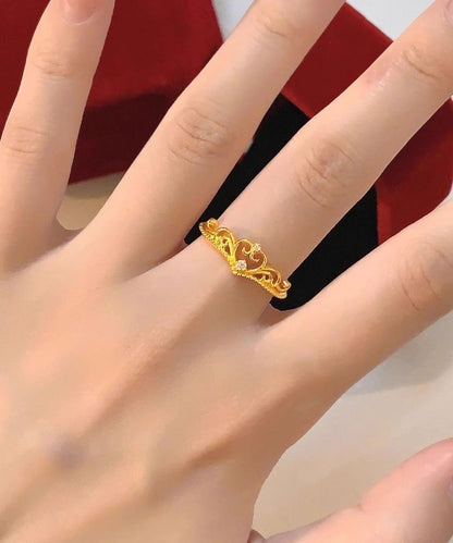 Fine Gold Sterling Silver Overgild Love Open Rings