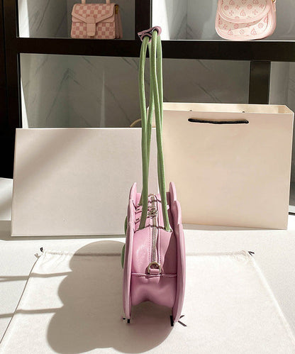 French Pink Durable Faux Leather Hobo Bag