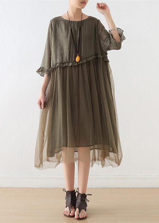 Light Print2 Tull Maxi dresses patchwork chiffon Summer Dresses