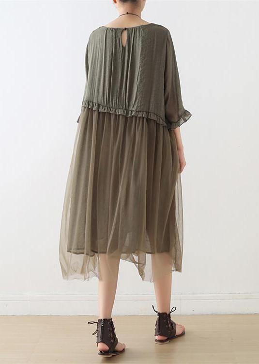Light Print4 Tull Maxi dresses patchwork chiffon Summer Dresses