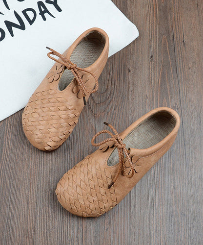 Green Lace Up Women Splicing Faux Leather Penny Loafers