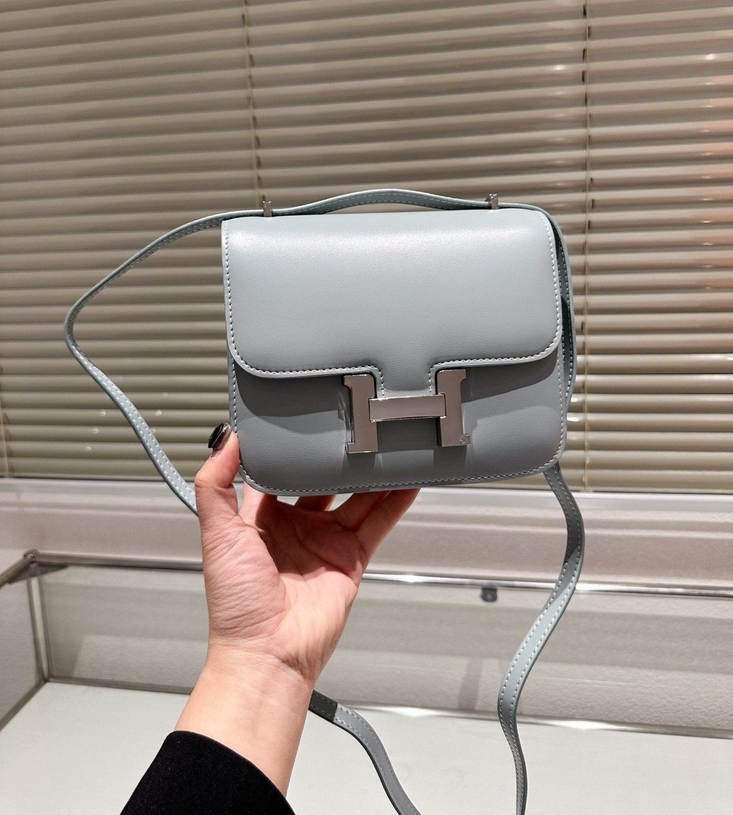 H CONSTANCE  BAG GREY 18CM
