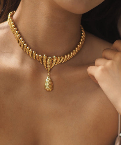 Handmade Golden High Quality Copper Choker