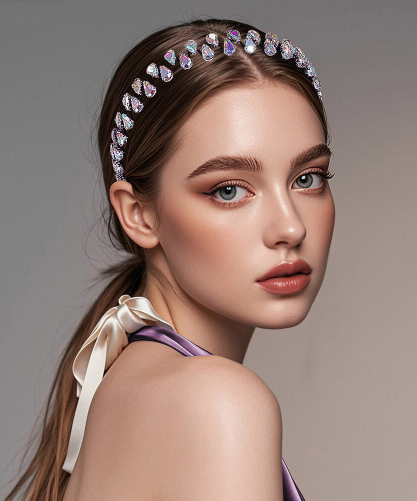Handmade Rainbow Acrylic Zircon HairPiece