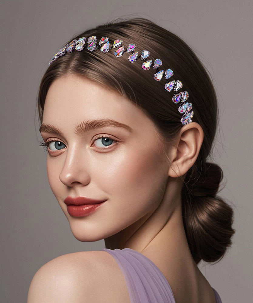 Handmade Rainbow Acrylic Zircon HairPiece