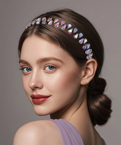 Handmade Rainbow Acrylic Zircon HairPiece