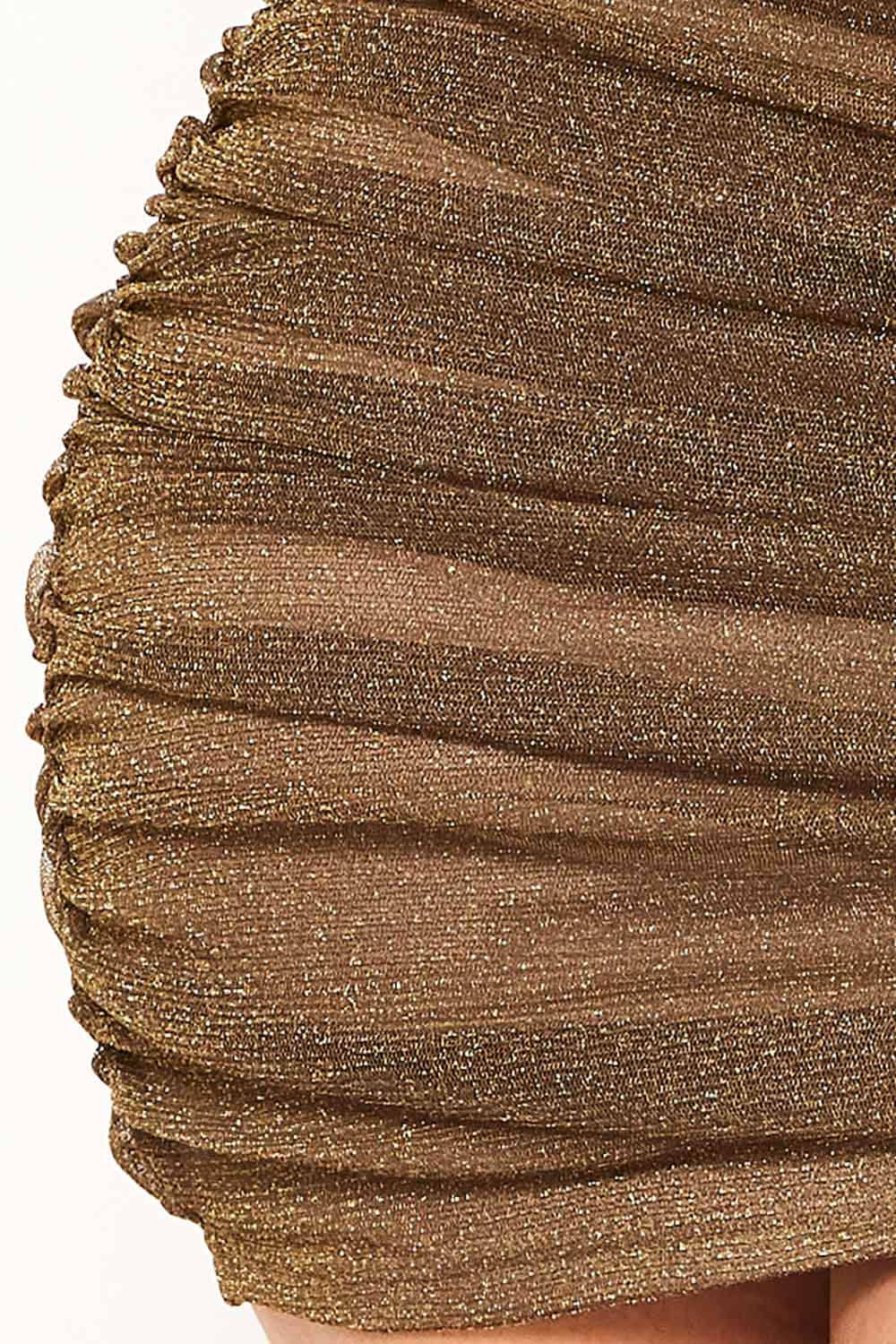 Symphony Dress - Shimmer Mesh Shirring On The Side Mini Dress