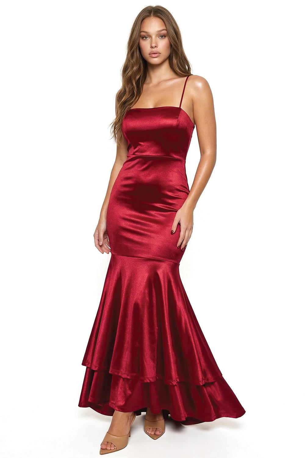 Symphony Dress - Satin Layer Mermaid Maxi Dress