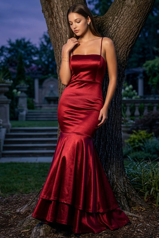 Symphony Dress - Satin Layer Mermaid Maxi Dress