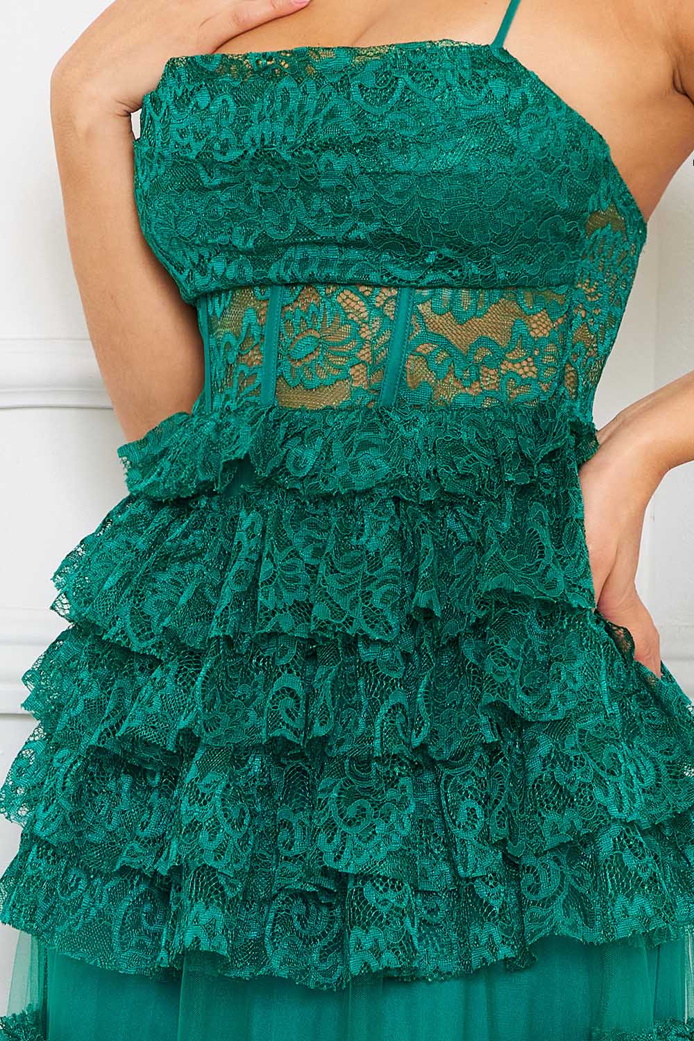 Symphony Dress - Ruffle Layer Lace Maxi Dress