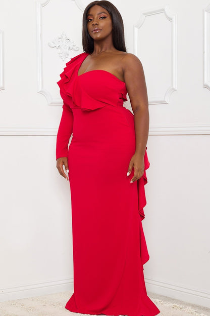 Symphony Dress - Double Ruffle Detail Maxi Dress