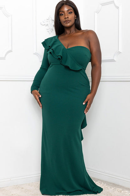Symphony Dress - Double Ruffle Detail Maxi Dress