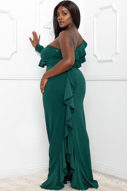 Symphony Dress - Double Ruffle Detail Maxi Dress