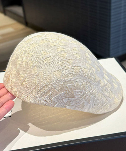 Korean Style Fashion Beige Thin Breathable Breton Hat
