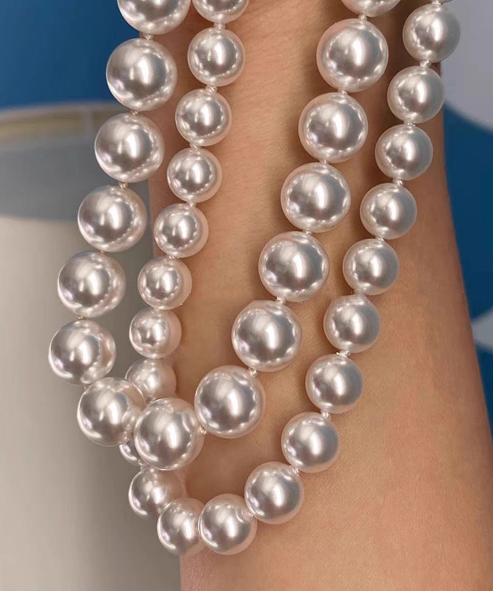 Light Luxury Imitation Natural Seawater Extreme White Pearl Alloy Necklace