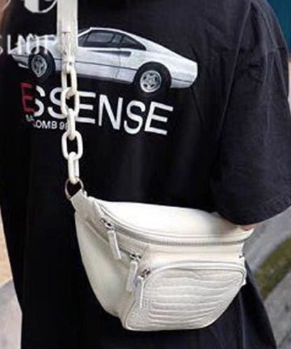 Modern Black Faux Leather Solid Durable CrossBody Bag