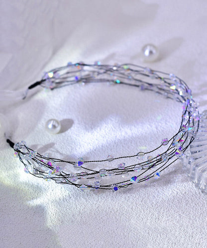 Modern Black Weave Crystal Hollow Out HairPiece