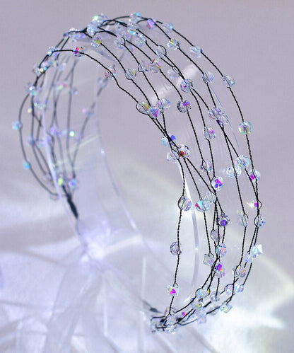 Modern Black Weave Crystal Hollow Out HairPiece