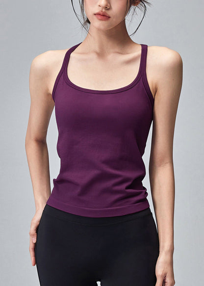 Modern Purple Backless Gymshark Sports Bra