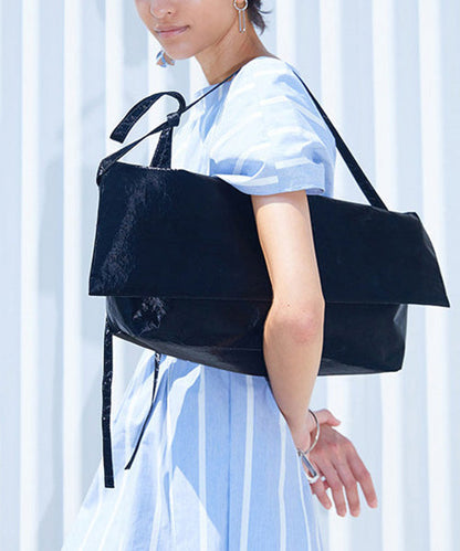 New Black Faux Leather Versatile Shoulder Bag