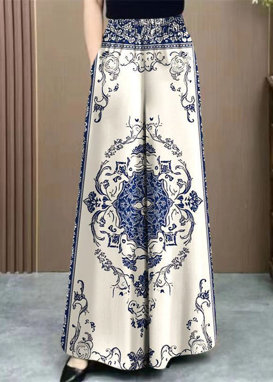 New Navy Original Design Print Elastic Waist Cotton Pants Summer