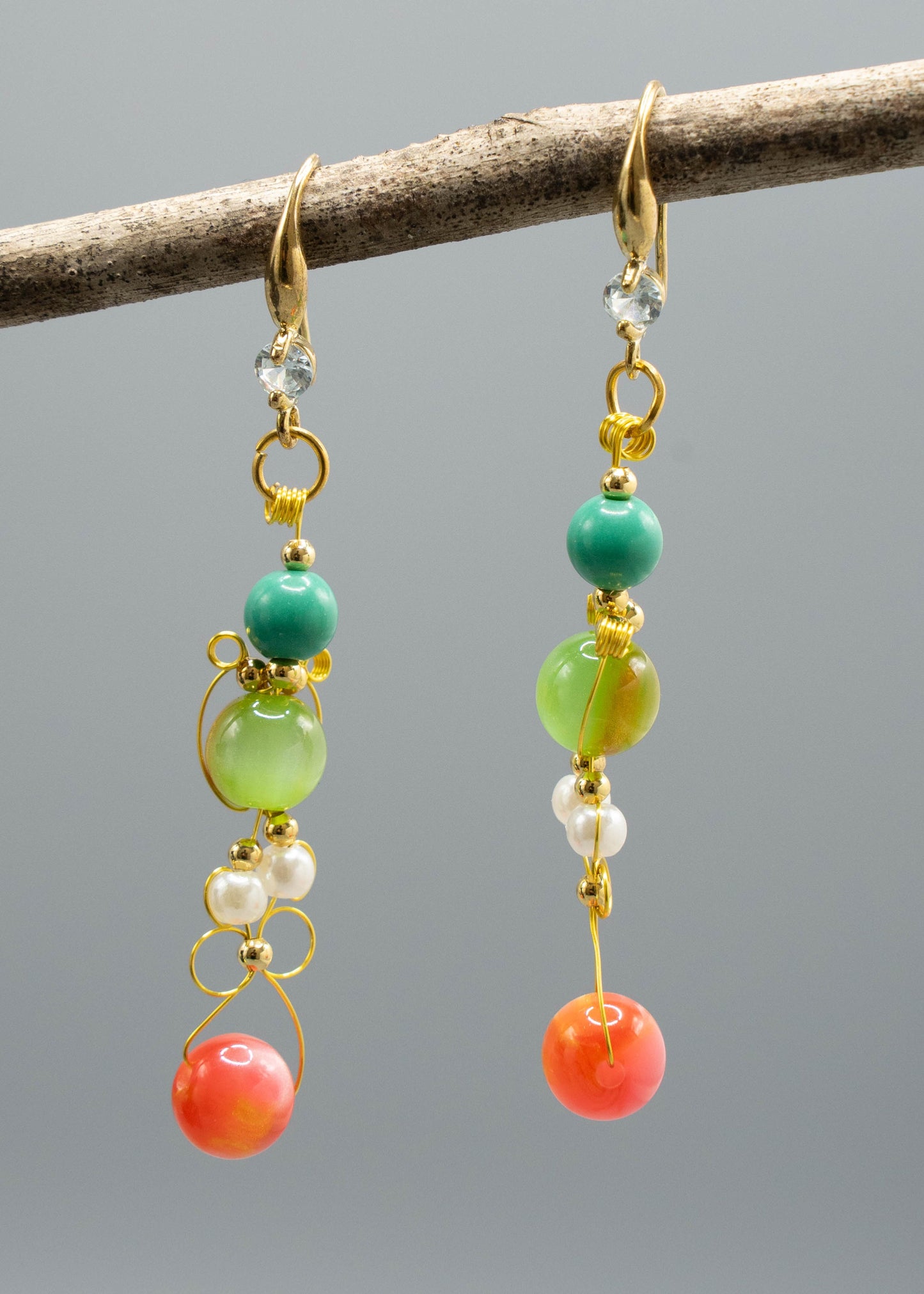 Original Design Fine Crystal Ethnic Style Drop Earrings