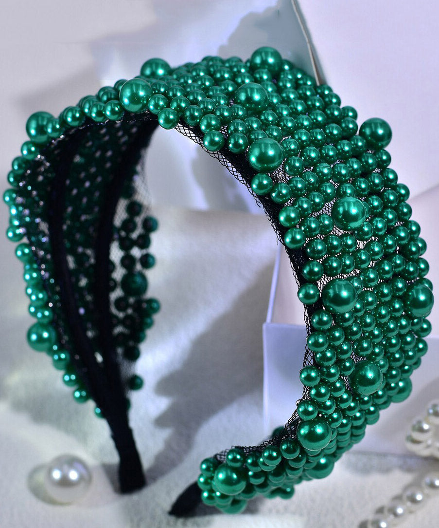 Original Design Green Acrylic Pearl HairPiece