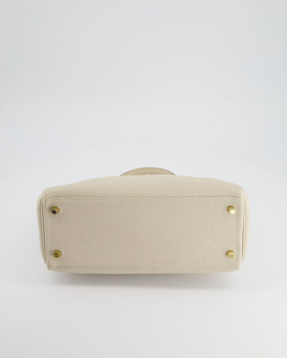 Hermès Kelly 28cm Retourne Bag in Craie Togo Leather with Gold Hardware