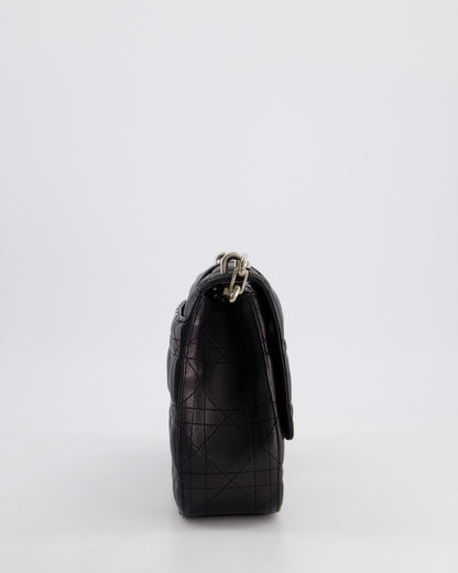Christian Dior Black Cannage Miss Dior Leather Bag With Silver Hardware