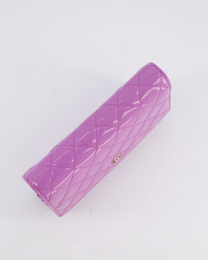 *HOT* Chanel Lilac Wallet on Chain Bag in Patent Leather with Champagne Gold Hardware