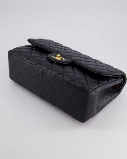 *FIRE PRICE* Chanel Black Jumbo Classic Double Flap Bag in Lambskin Leather with Gold Hardware