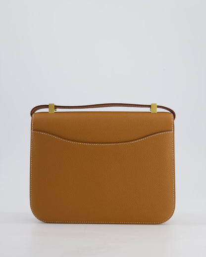 Hermès Constance III Miroir 24cm Bag in Gold Epsom Leather with Gold Hardware
