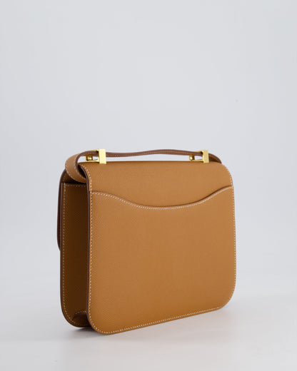Hermès Constance III Miroir 24cm Bag in Gold Epsom Leather with Gold Hardware