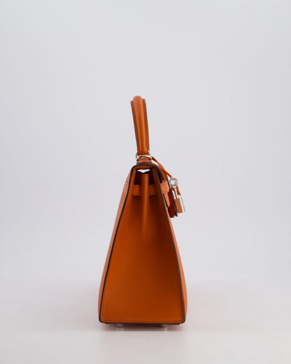 Hermès Kelly 25cm Sellier Bag in Terre Battue Epsom Leather with Palladium Hardware