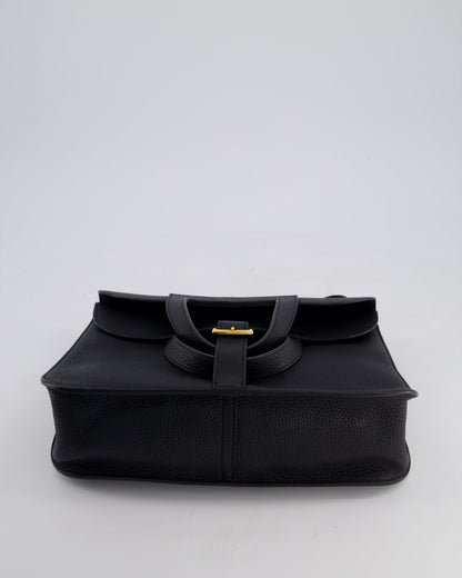 Hermes Halzan Bag 31cm in Noir Togo Leather with Gold Hardware RRP £4890