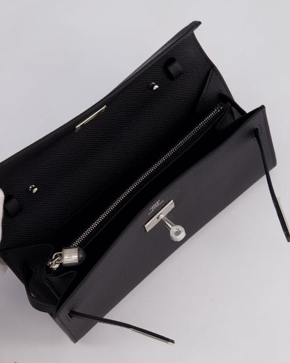Hermès Kelly To Go Bag in Noir Epsom Leather with Palladium Hardware