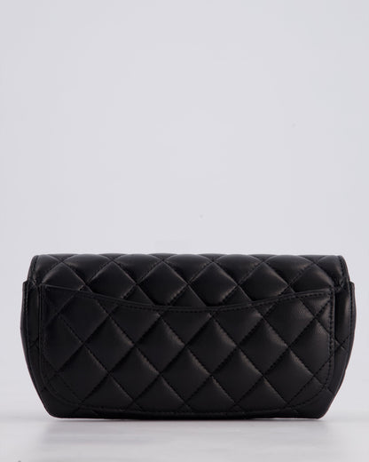 Chanel Black Lambskin Sunglasses Case on Chain Bag with Champagne Gold Hardware